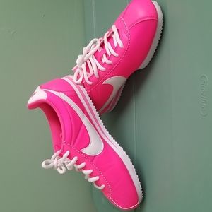 Hot Pink Nike Cortez Gym Shoes